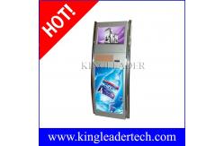 China Self serve ticketing kiosk with SAW touchscreen and two stainless steel poles supplier
