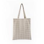 Long Handle Natural Canvas Zippered Tote Bag For Company / Brand Promotion Activities for sale