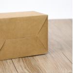Hand Hanger Food Grade Takeout Bakery Cake Brown Kraft Paper Folding Box
