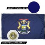 3x5 Ft State Of Michigan Flag Outdoor Heavy Duty Dupont Nylon US Flags Water Resistant for sale