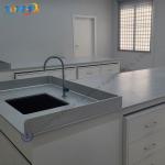 Customized Lab Island Bench Number Of Cabinets Shelves And Drawers For Optimal Lab Organization for sale