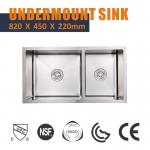 16 Gauge Undermount Stainless Steel Kitchen Sink  60/40 82x45 for sale