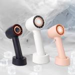 White Rechargeable Table Fan High Wind Turbine 2000mAh Mini Portable USB Fan