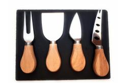 China Bamboo Cheese Board with Cutlery Knives Set and Slate Cheese Board supplier