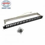 Shielded Stp Rack Mount Patch Panel 48 Port 19 Inch With Cable Management for sale