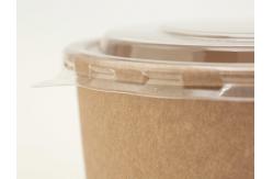 China Biodegradable 500ml Kraft Hot Soup Paper Serving Bowls With Lid , Eco Friendly supplier