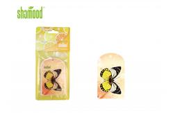 China Aromatic Car Hanging Air Fresheners Butterfly Shape Thick Paper Design supplier