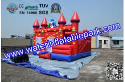 China Red Castle Inflatable Moonwalk / Inflatable Bouncer With Slide For Toddler supplier