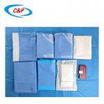 OEM Blue Lithotomy Pack Pouch Drapes For Medical Surgery for sale