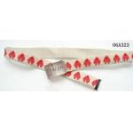 Woven Heart Polyester Kids Web Belt With Old Silver Clip Buckle 3.5cm Width for sale