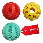 Dog Chew Toys Tpr Rubber Puppy Treat Toy Ball Feeding Ball for Pet in Light for sale