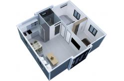 China Mini White Villa 20ft Expandable Container House Customized For Countryside supplier
