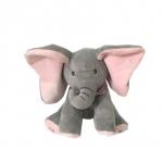 Hilarious 25cm 9.84 Inch Peek A Boo Plush Singing Elephant Stuffed Toy for sale