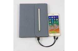 China Foldable Portable Wireless Charging Notebook Diary With Powerbank supplier