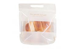 China Custom Logo Printing Stand Up Plastic Bread Packaging Bag OEM Standard With Handle supplier