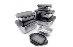 China 304 Ss Metal Freezer Storage Containers 350ml Steel Freezer Containers supplier