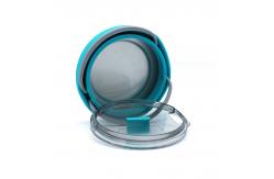 China Silicone Collapsible Camping Kettle 1.0L With Plastic Lid supplier