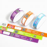 Custom Tyvek Events Bracelets Bar Code Numbered Waterproof For Pool Party Identification Admission Paper Wristbands for sale