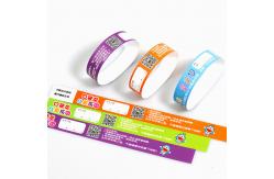 China Printed Water/Sweat Resistant Entry Admission Wrist Bands PP Synthetic Paper Event Wristbands supplier