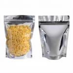 Resealable Aluminum Foil Food Bag Storing Candy Cookies Nuts Tea Vertical Zipper Bag With Transparent Window for sale