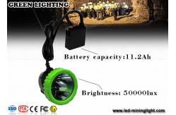 China 1500mA 3.7V Rechargeable LED Headlamp Mining Safety Lamp IP67 Waterproof supplier