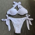 Red Bandeau Bikini with Ruched Features for Summer for sale