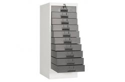 China RAL Color Assembled Small 10 Drawer Filing Cabinet supplier