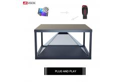 China 100x100cm Transparent LCD Screen 360 3D Pyramid Hologram With Digital LED Sign supplier