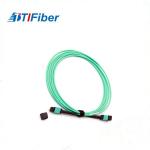 Flat Round Fiber Optic Patch Cord Multimode 4G/5G MPO To LC With 12 Core Ribbon for sale