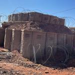 Earth Filled Concertainer For Galfan Welded Gabion Box As Military Hesco Barriers for sale