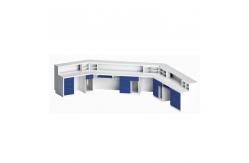China White Counter Office Reception Desk Hospital Front For Clinic supplier