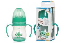 China Double Handle PP Polypropylene Baby Bottles Customized Logo supplier