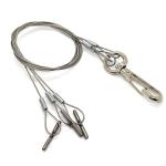 Length Adjustable Four Legs Galvanized Steel Wire Rope Plant Pot Hanging Kit With Metal Hook for sale
