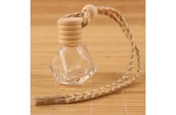 China Empty Diamond Car Reed Diffuser Pendant 8ml Air Freshener Bottle And Wooden Lid supplier