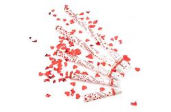 China 30cm Red Heart Foil Party Confetti Cannon Shooter Outdoor Indoor Use supplier