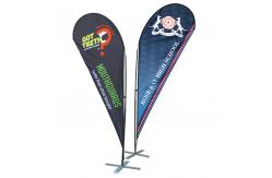 China Weatherproof Polyester Teardrop Beach Flag CMYK Waterproof supplier