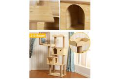 China Soft Plush Detachable MDF Wooden Cat Tree supplier