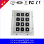 Stainless Steel Backlit 12 Key Numeric Keypad With Matrix 3x4 for sale