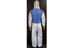 China Spray Painting Microporous Protective Coverall with SMS Back Panel Logo Sticker Free supplier