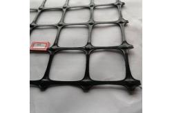 China 40x40mm PP Coated Geogrid Plastic Wire Mesh Biaxial Soil Reinforcement supplier