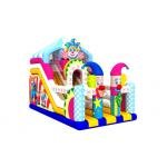Commercial Inflatable Double Slides Clown Inflatable Slides Castle For Kids