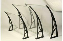 China Polycarbonate Window Awnings DIY Canopy With Black White Or Gray Bracket supplier