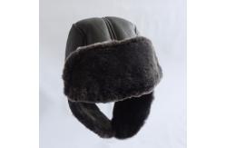 China Wholesale new design sheepskin shearling trapper sheepskin winter hat supplier