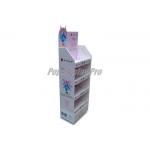 4 Shelves Cardboard Point Of Sale Display Stands Environmental Friendly for sale