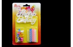 China Spiral Birthday Candles With Plastic Flower Holder supplier