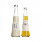 250ml / 350ml Fruit Juice Bottle , BPA Free Soda Lime Glass Tea Water Bottle for sale