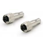 Female Circular M12 X Code Connector 8 Pin Long Shield Socket For Cat6a for sale