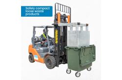 China 1 Tonne Waste Bin Compactor Forklift Attachment Hot Dipped Galvanized Coating supplier