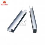 Anodized Silver F Shaped Furniture Aluminium Profiles For Cabinet Wardrobe for sale