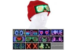 China Display Beanie Hat Bluetooth APP DIY LED Smart Cap Unisex Editable supplier